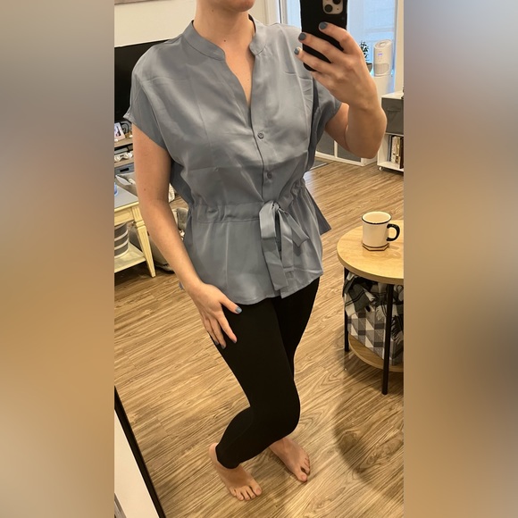 Carolina Blue Peplum Top - Picture 7 of 9